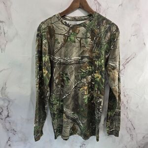 Redhead T Shirt Mens Small Camo Realtree Xtra Green Long Sleeve Woodland Cotton